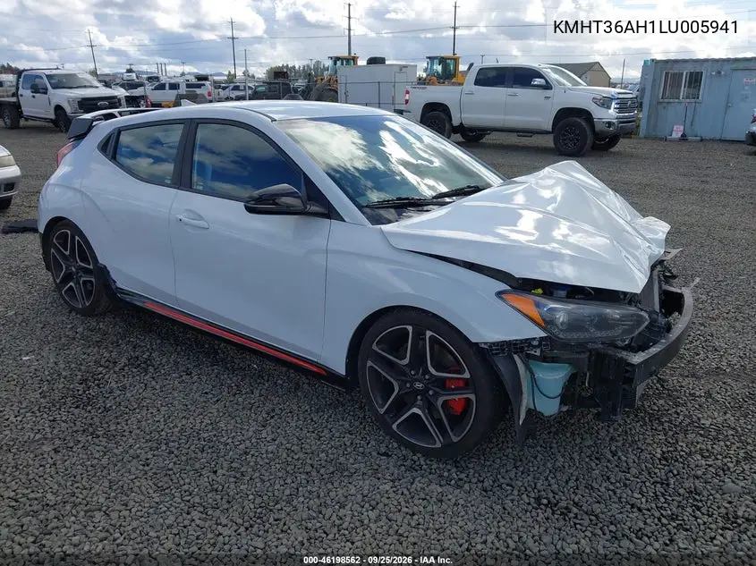 HYUNDAI VELOSTER 2020, VIN KMHT36AH1LU005941