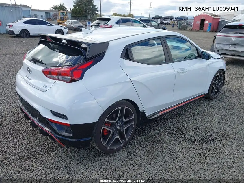 2020 HYUNDAI VELOSTER VIN KMHT36AH1LU005941 — фото 4