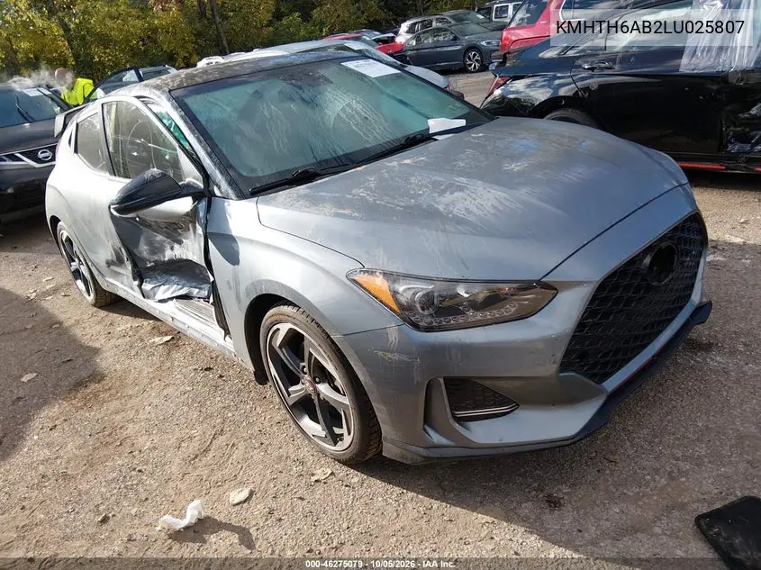 HYUNDAI VELOSTER 2020, VIN KMHTH6AB2LU025807