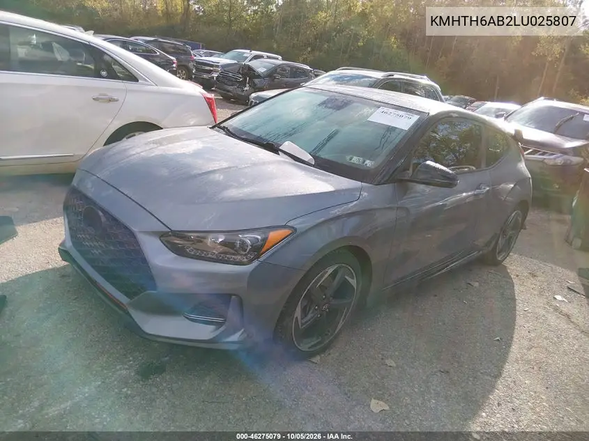 2020 HYUNDAI VELOSTER VIN KMHTH6AB2LU025807 — фото 2