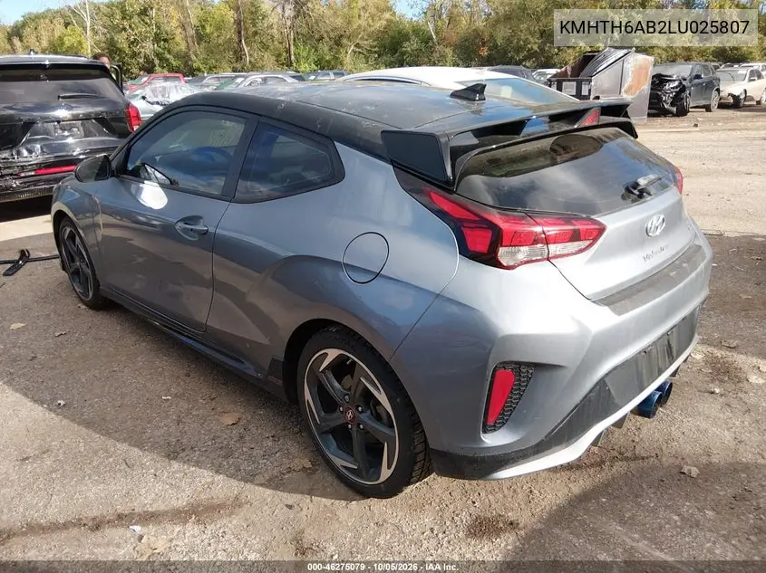 2020 HYUNDAI VELOSTER VIN KMHTH6AB2LU025807 — фото 3