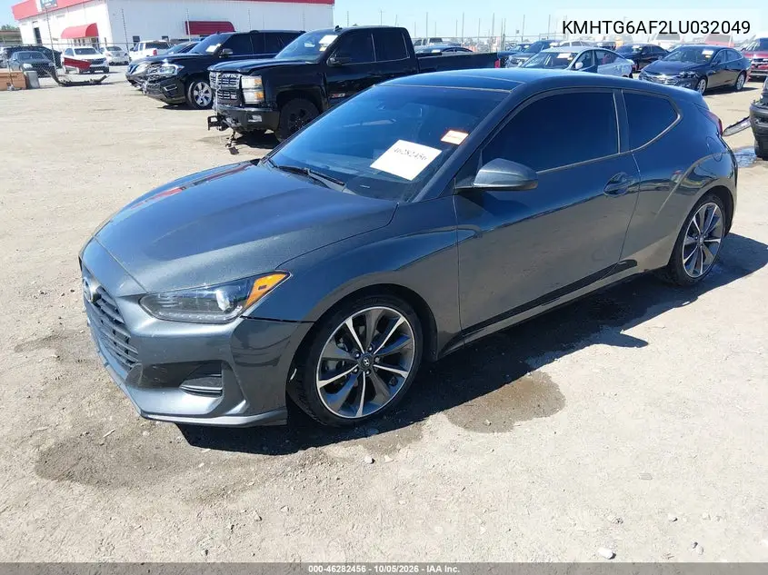 2020 HYUNDAI VELOSTER VIN KMHTG6AF2LU032049 — фото 2