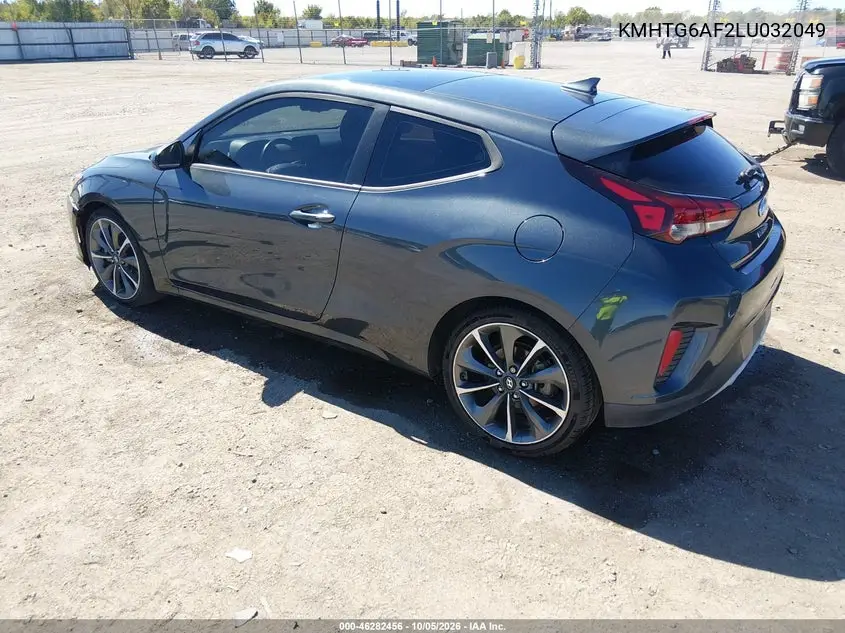 2020 HYUNDAI VELOSTER VIN KMHTG6AF2LU032049 — фото 3