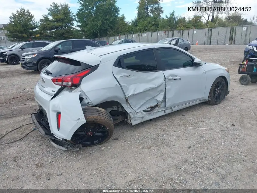 2020 HYUNDAI VELOSTER VIN KMHTH6AB8LU024452 — фото 4