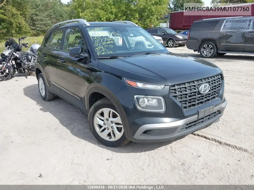 HYUNDAI VENUE 2021, VIN KMHRC8A39MU107760
