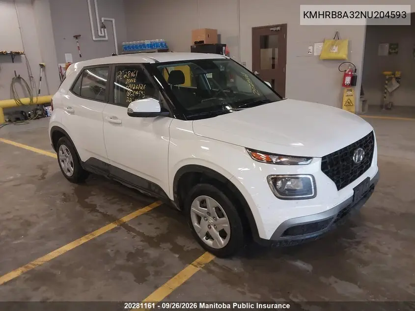 HYUNDAI VENUE 2022, VIN KMHRB8A32NU204593