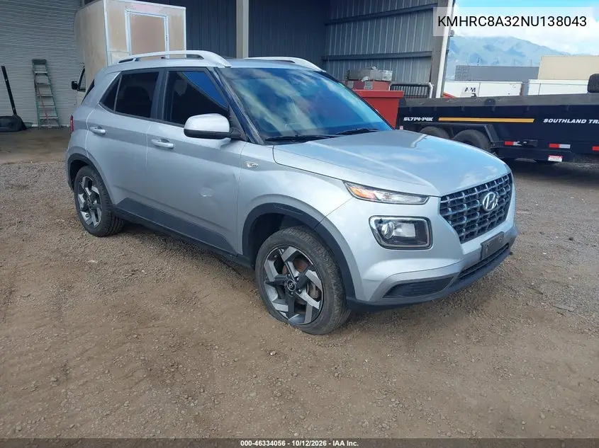 HYUNDAI VENUE 2022, VIN KMHRC8A32NU138043