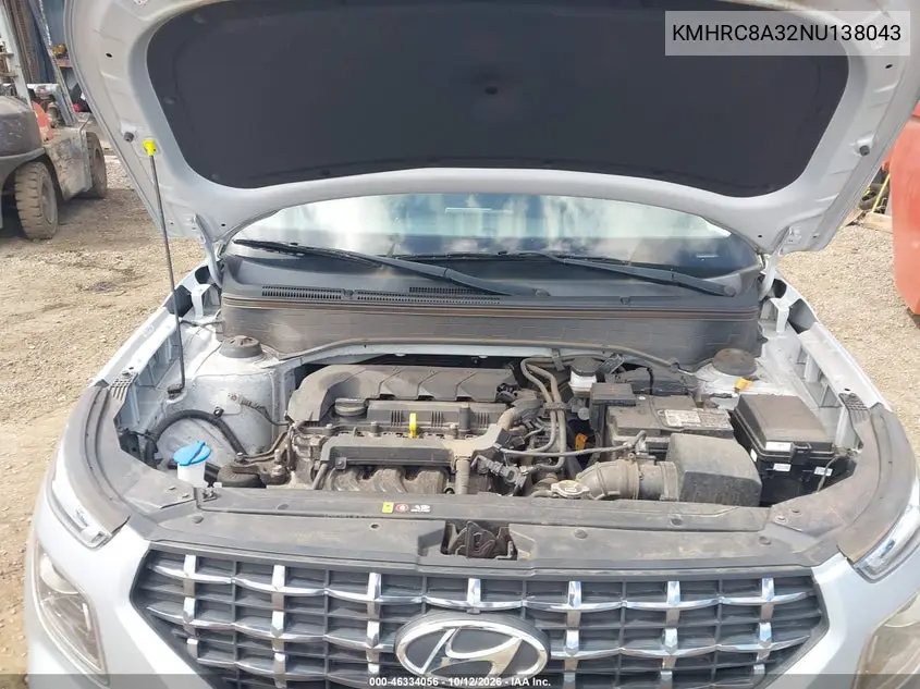 2022 HYUNDAI VENUE VIN KMHRC8A32NU138043 — фото 10
