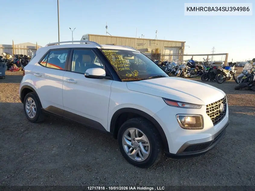 HYUNDAI VENUE 2025, VIN KMHRC8A34SU394986