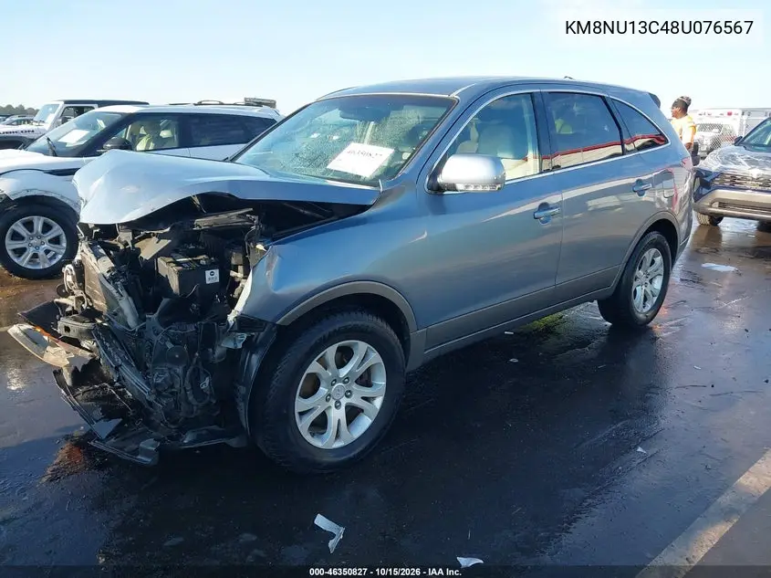 2008 HYUNDAI VERACRUZ VIN KM8NU13C48U076567 — фото 2