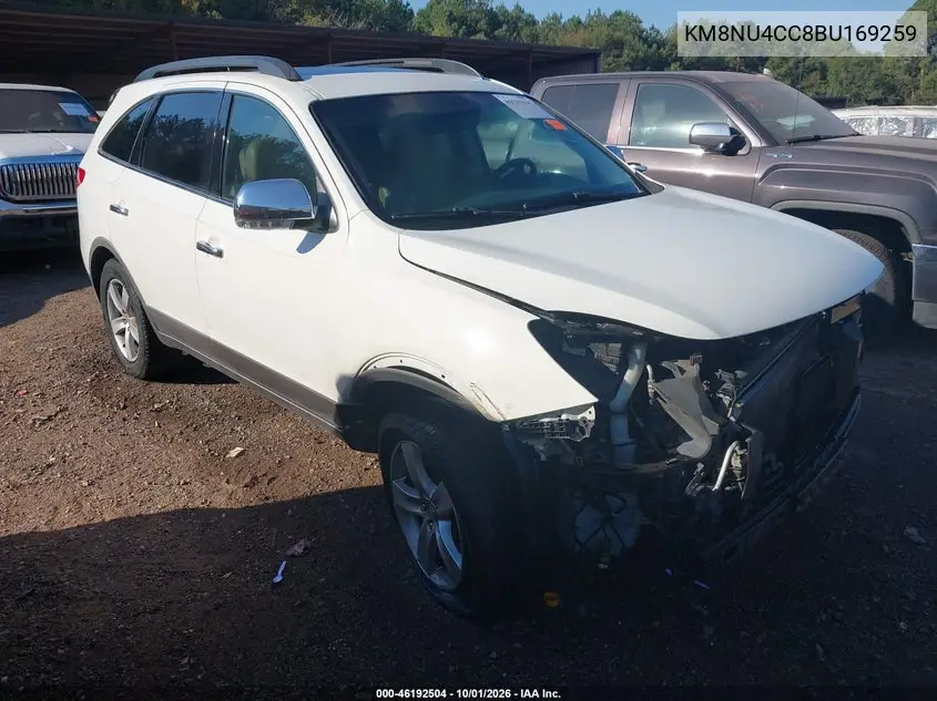 HYUNDAI VERACRUZ 2011, VIN KM8NU4CC8BU169259