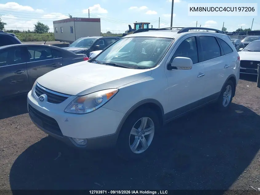 2012 HYUNDAI VERACRUZ VIN KM8NUDCC4CU197206 — фото 2