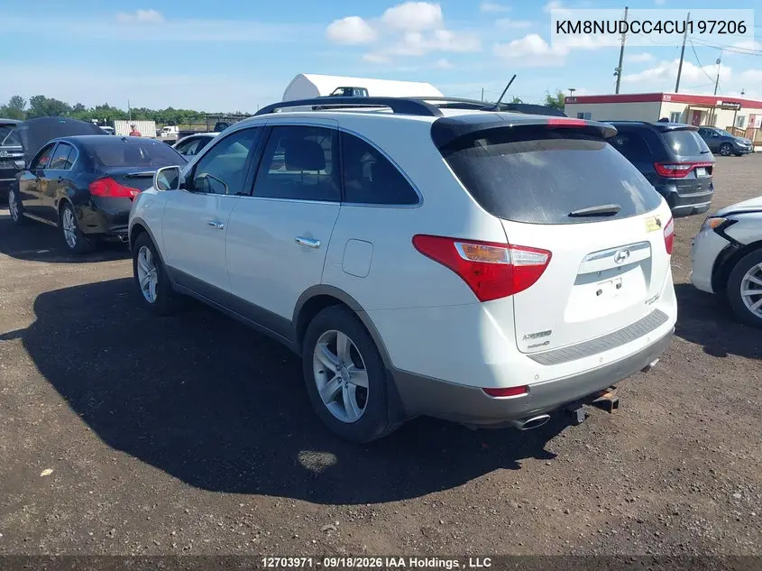 2012 HYUNDAI VERACRUZ VIN KM8NUDCC4CU197206 — фото 3