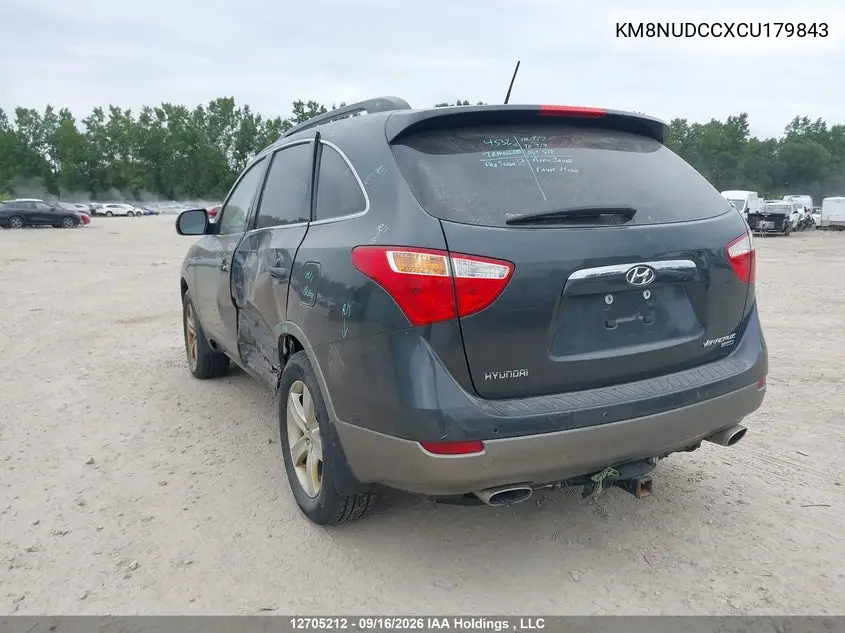 2012 HYUNDAI VERACRUZ VIN KM8NUDCCXCU179843 — фото 3