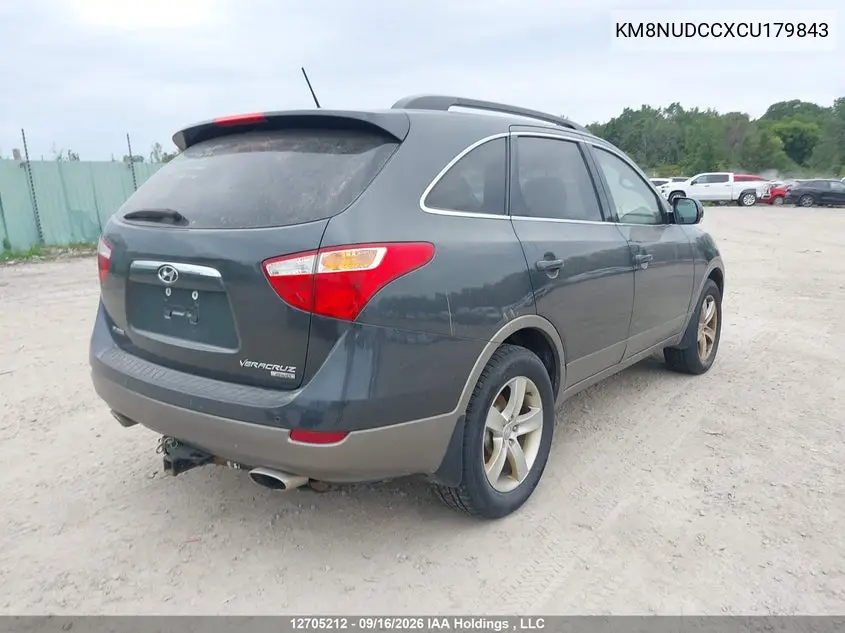 2012 HYUNDAI VERACRUZ VIN KM8NUDCCXCU179843 — фото 4