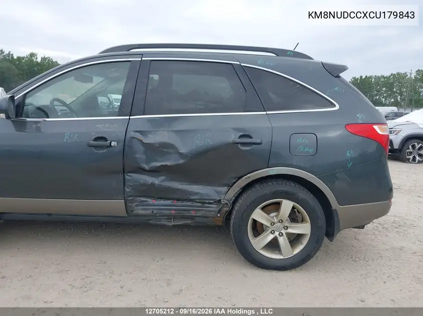 2012 HYUNDAI VERACRUZ VIN KM8NUDCCXCU179843 — фото 6