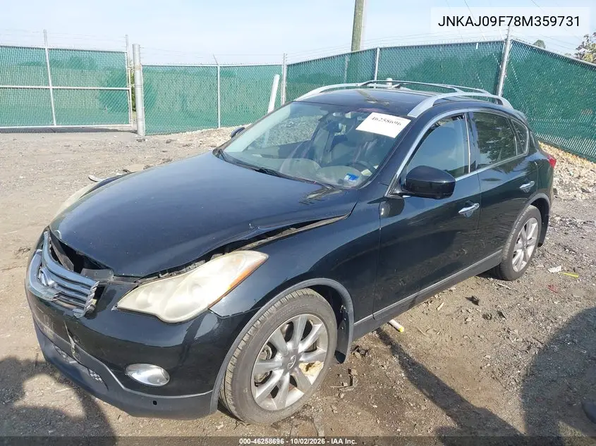 2008 INFINITI EX VIN JNKAJ09F78M359731 — фото 2