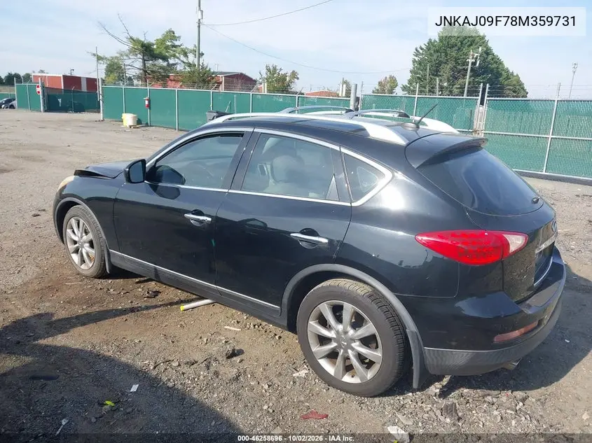 2008 INFINITI EX VIN JNKAJ09F78M359731 — фото 3