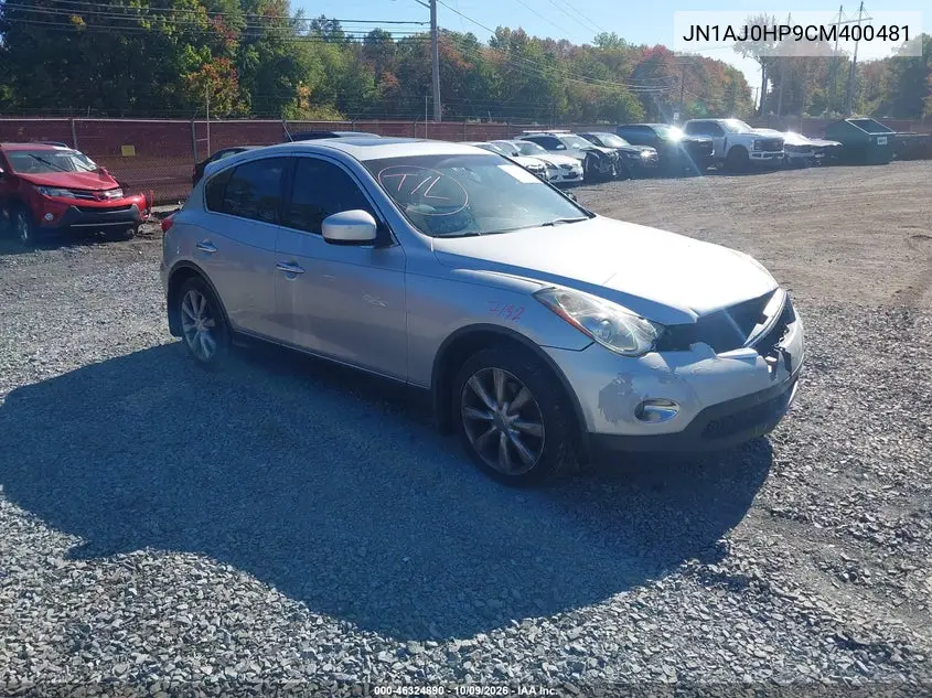 INFINITI EX 2012, VIN JN1AJ0HP9CM400481