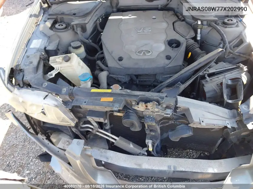 2007 INFINITI FX VIN JNRAS08W77X202990 — фото 12