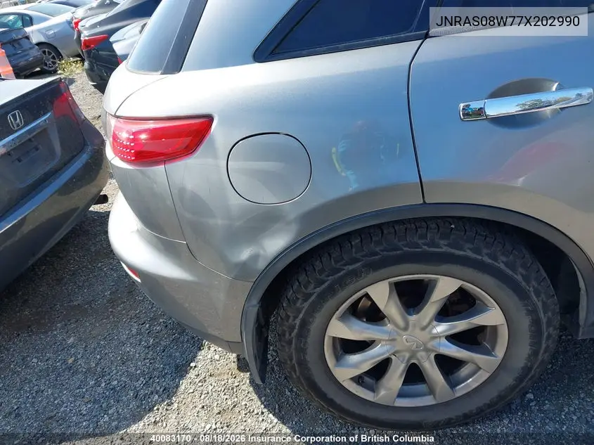 2007 INFINITI FX VIN JNRAS08W77X202990 — фото 4