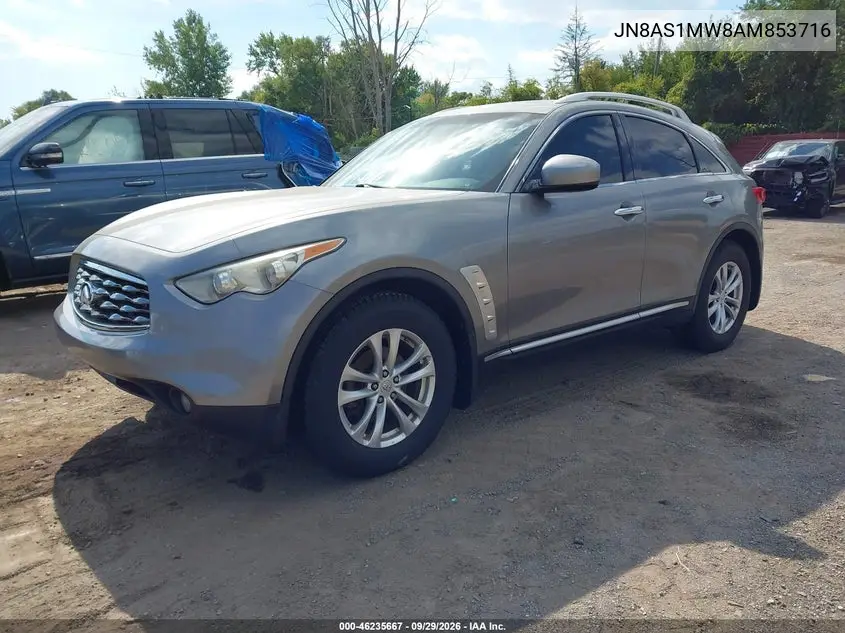 2010 INFINITI FX VIN JN8AS1MW8AM853716 — фото 2