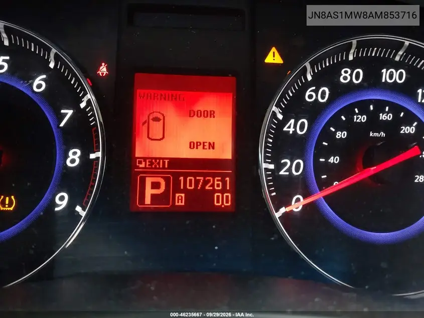 2010 INFINITI FX VIN JN8AS1MW8AM853716 — фото 7
