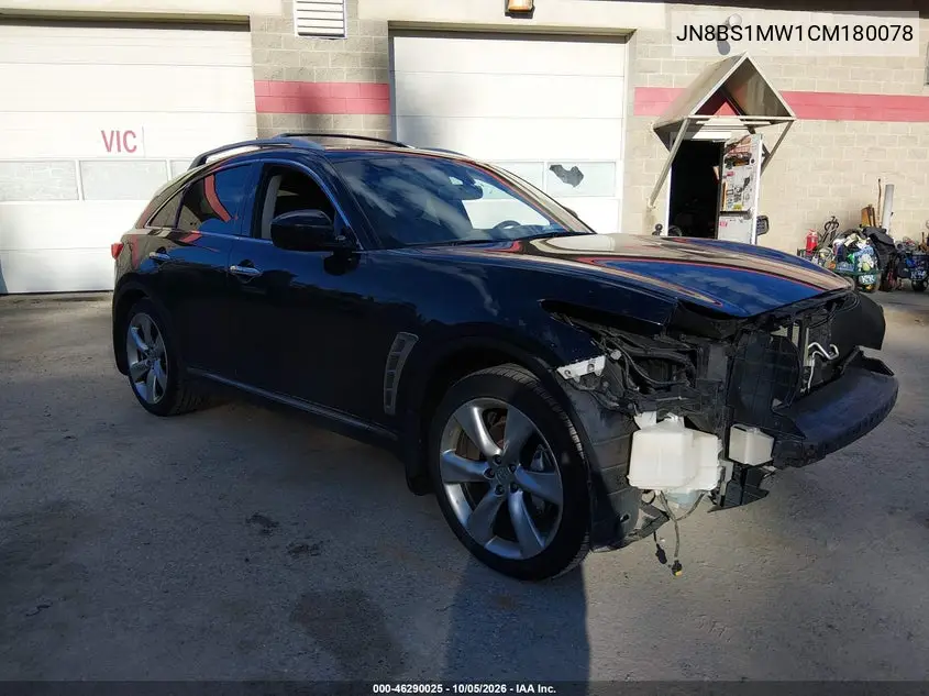 INFINITI FX 2012, VIN JN8BS1MW1CM180078