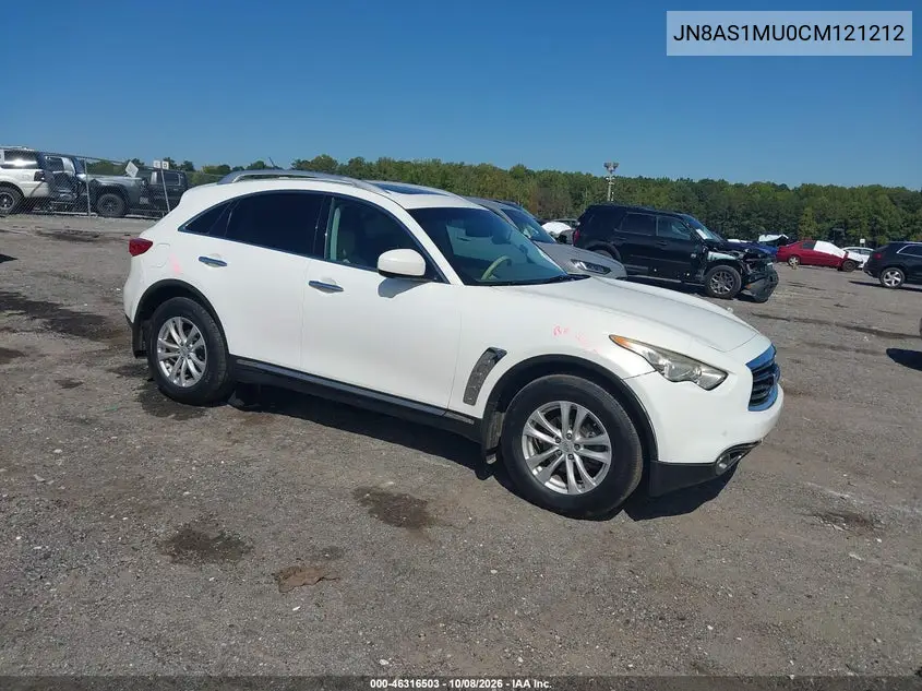 INFINITI FX 2012, VIN JN8AS1MU0CM121212