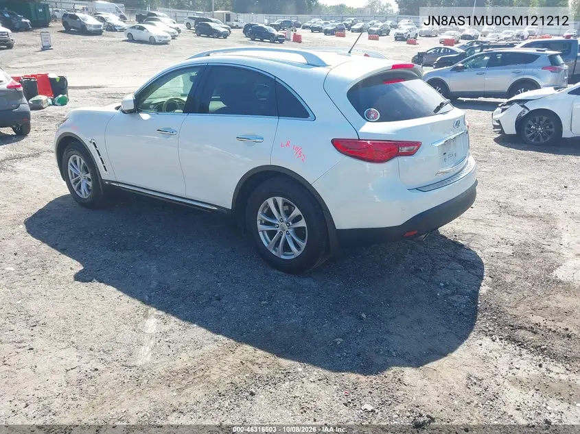 2012 INFINITI FX VIN JN8AS1MU0CM121212 — фото 3