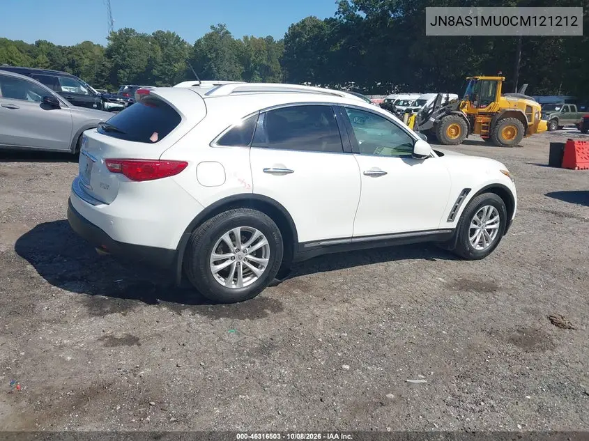 2012 INFINITI FX VIN JN8AS1MU0CM121212 — фото 4
