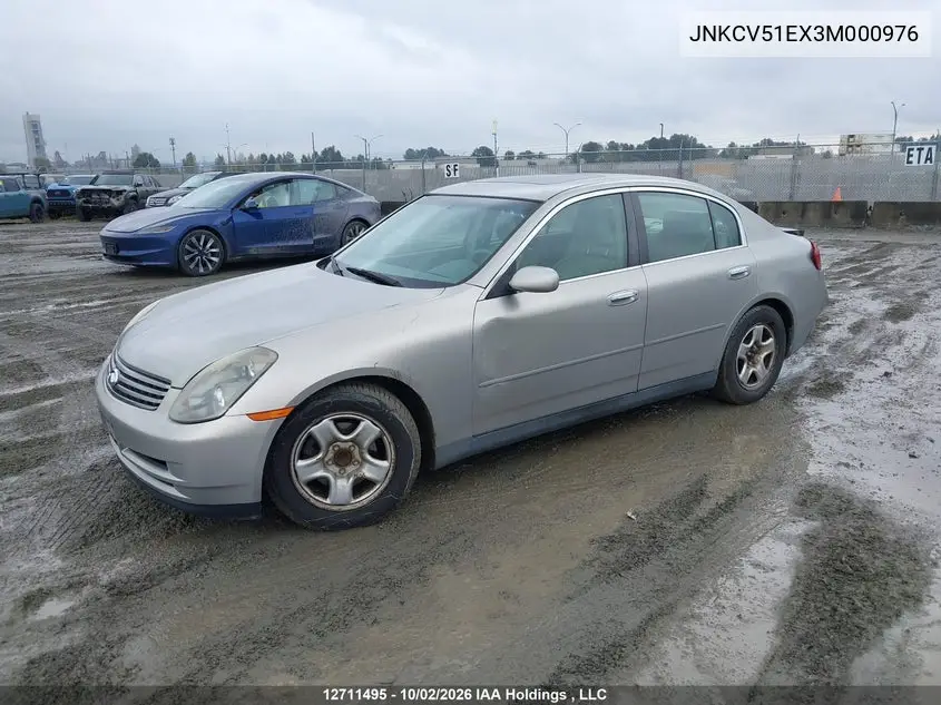 2003 INFINITI G VIN JNKCV51EX3M000976 — фото 2