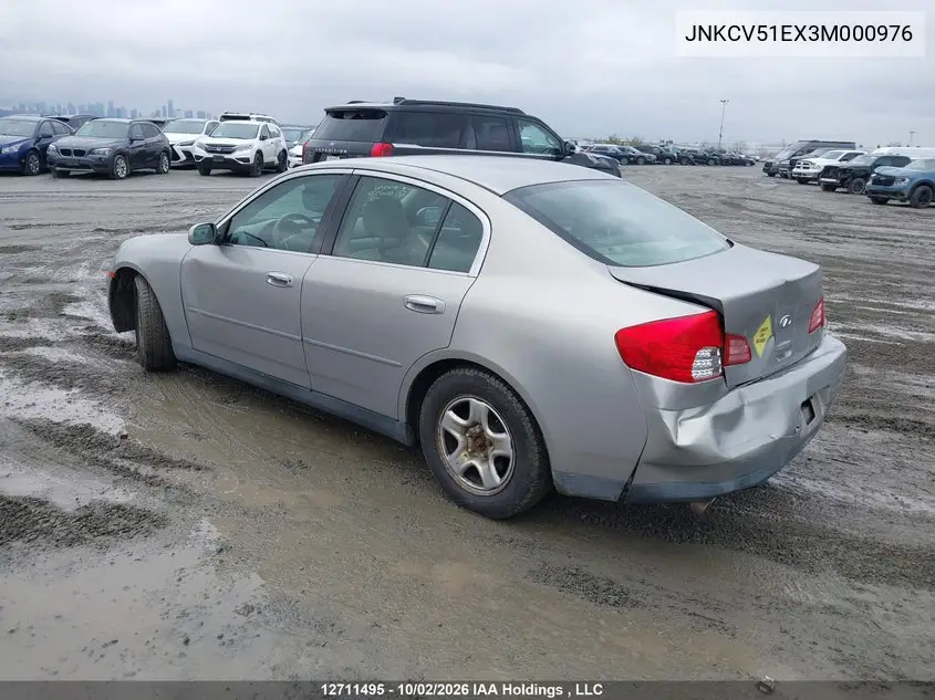 2003 INFINITI G VIN JNKCV51EX3M000976 — фото 3