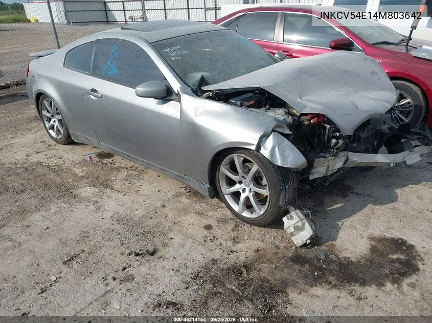 INFINITI G 2004, VIN JNKCV54E14M803642