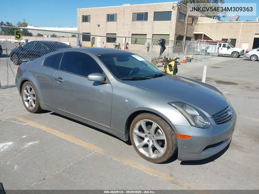 INFINITI G 2004, VIN JNKCV54E34M309363
