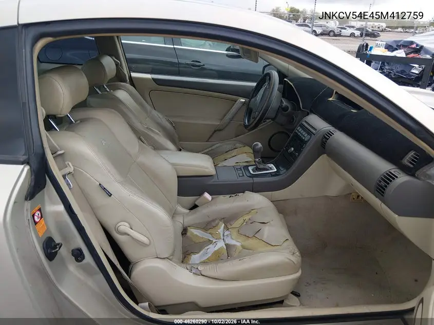 2005 INFINITI G VIN JNKCV54E45M412759 — фото 5