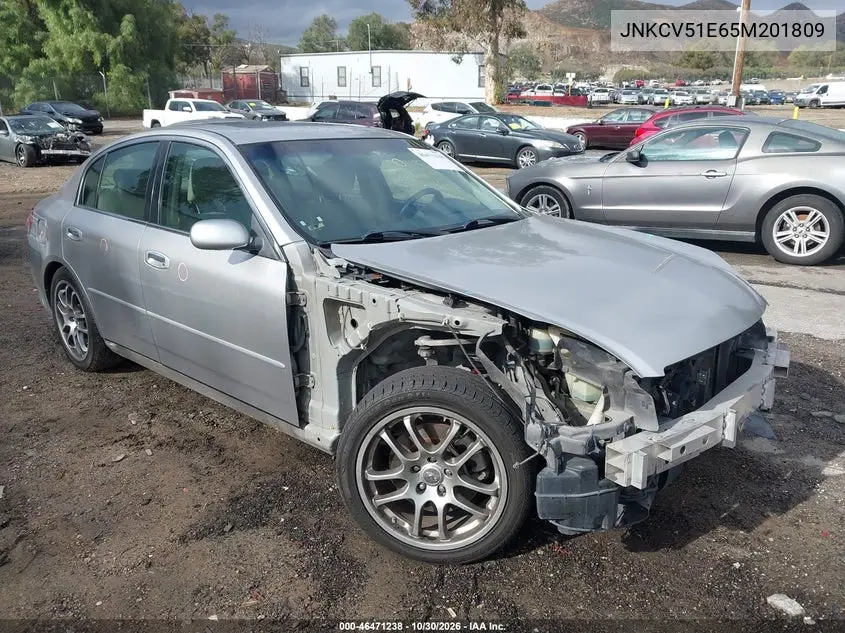 INFINITI G 2005, VIN JNKCV51E65M201809