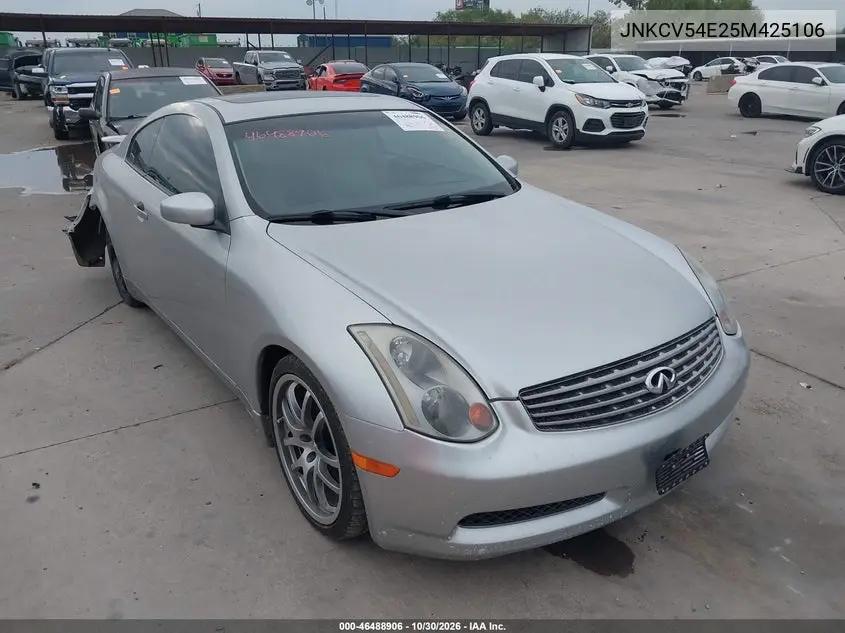 INFINITI G 2005, VIN JNKCV54E25M425106