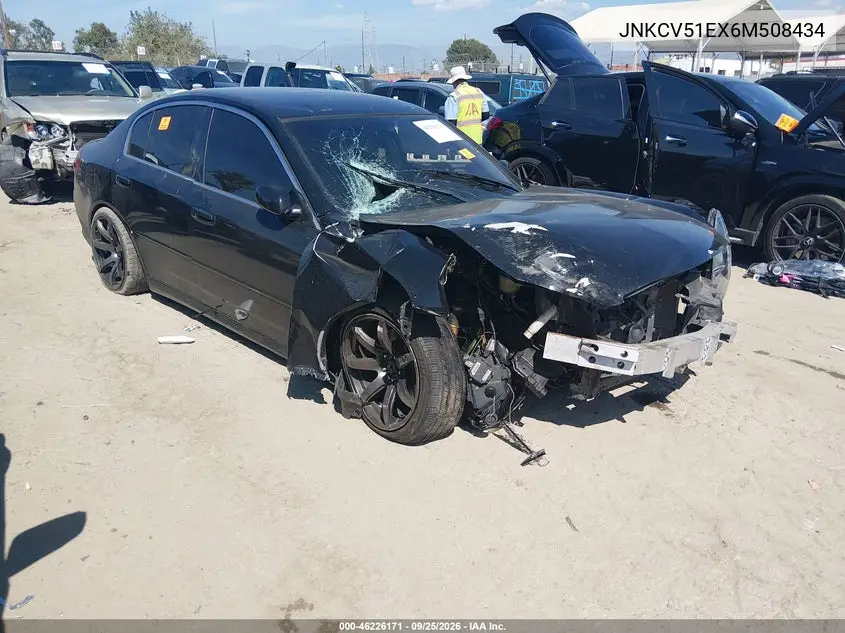 INFINITI G 2006, VIN JNKCV51EX6M508434