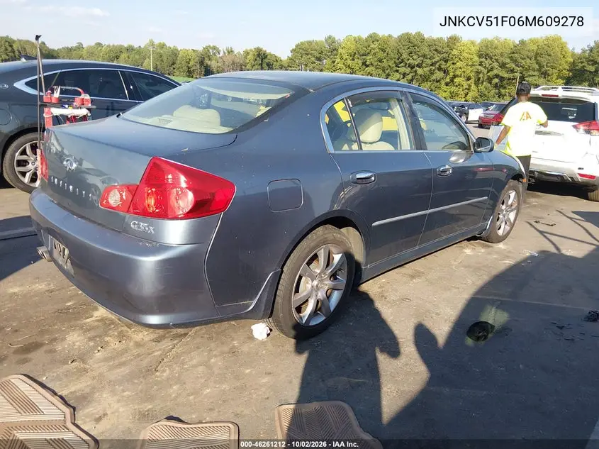 2006 INFINITI G VIN JNKCV51F06M609278 — фото 4