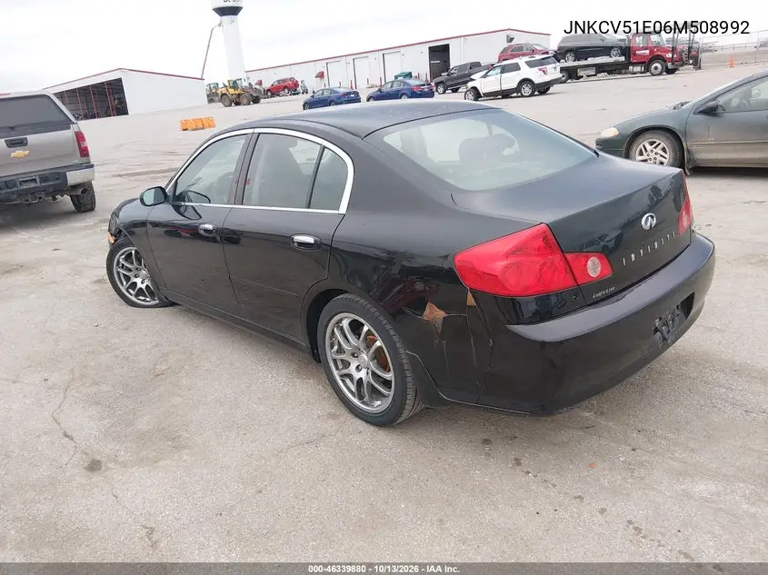 2006 INFINITI G VIN JNKCV51E06M508992 — фото 3