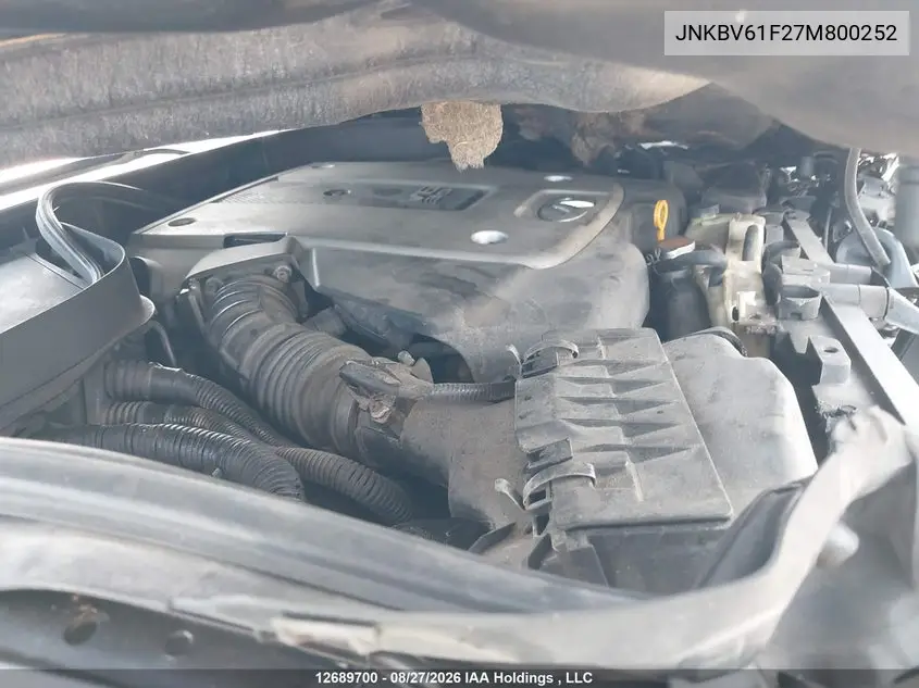 2007 INFINITI G VIN JNKBV61F27M800252 — фото 10