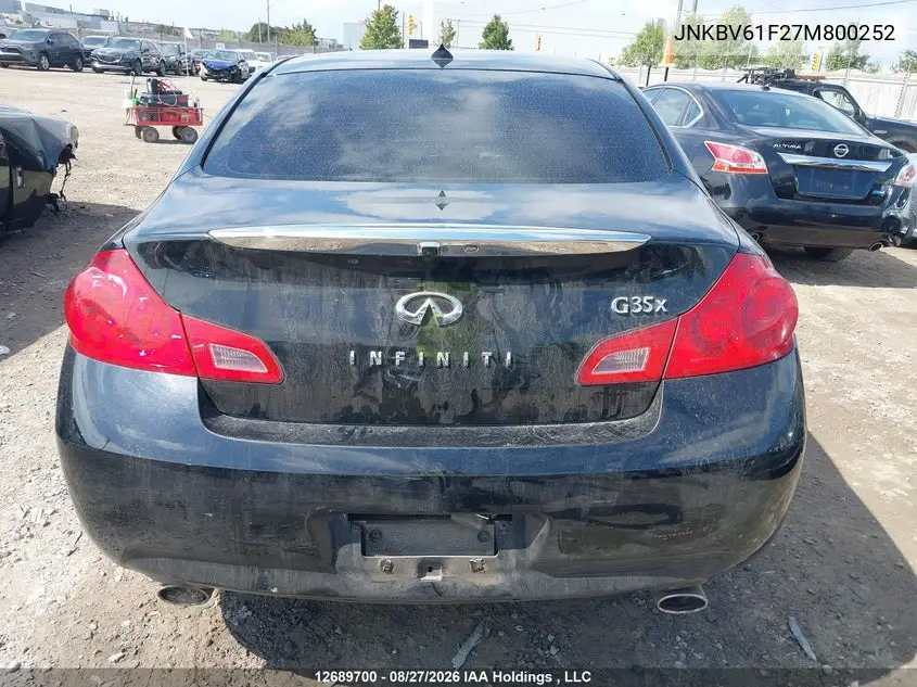 2007 INFINITI G VIN JNKBV61F27M800252 — фото 17