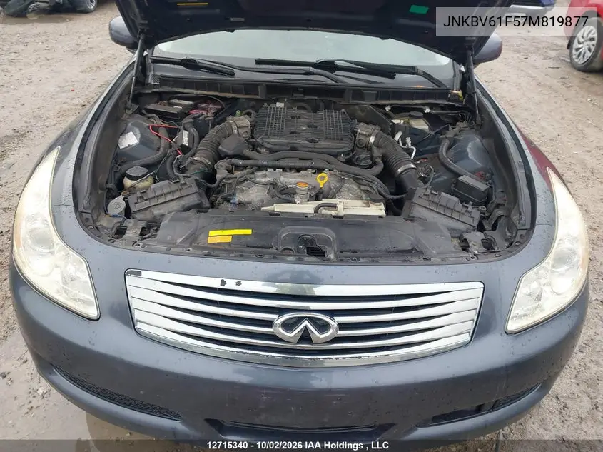2007 INFINITI G VIN JNKBV61F57M819877 — фото 10