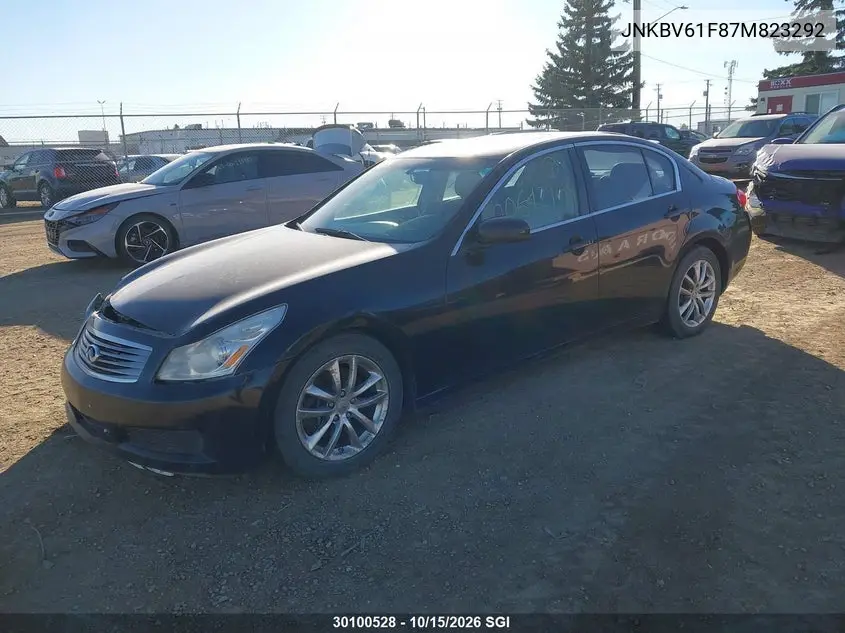 2007 INFINITI G VIN JNKBV61F87M823292 — фото 2