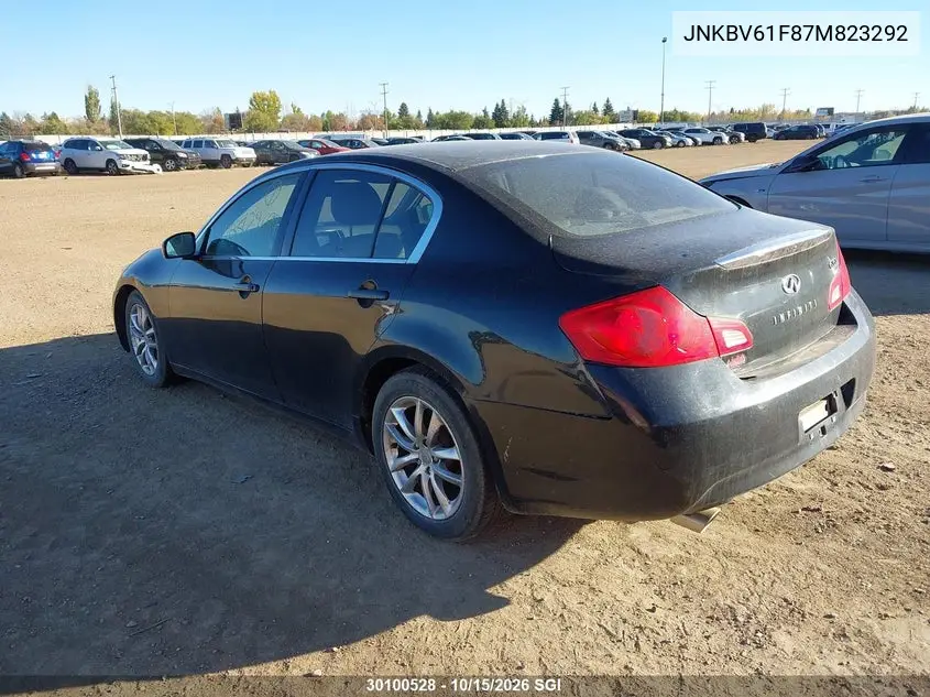 2007 INFINITI G VIN JNKBV61F87M823292 — фото 3