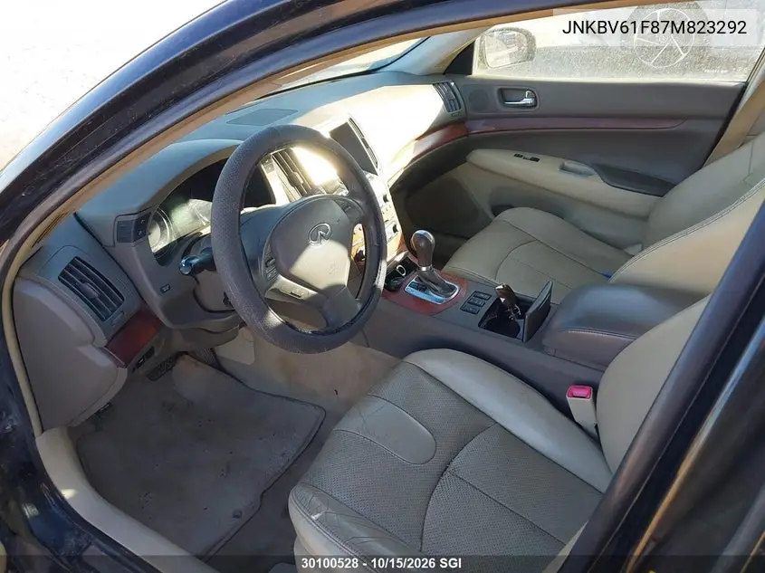 2007 INFINITI G VIN JNKBV61F87M823292 — фото 5