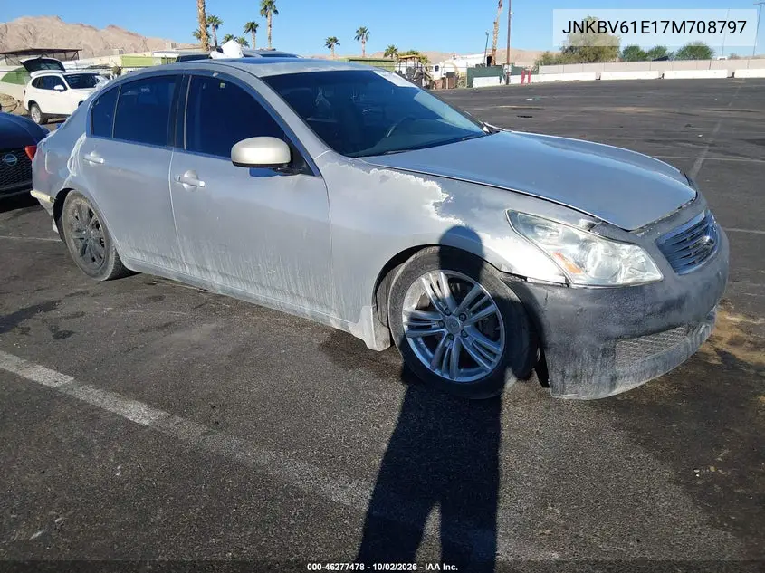 INFINITI G 2007, VIN JNKBV61E17M708797