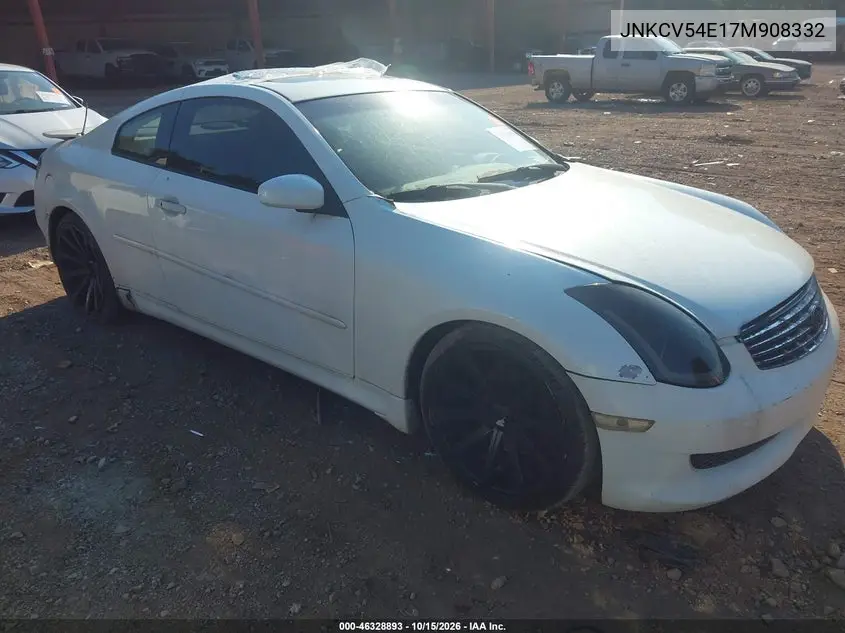 INFINITI G 2007, VIN JNKCV54E17M908332