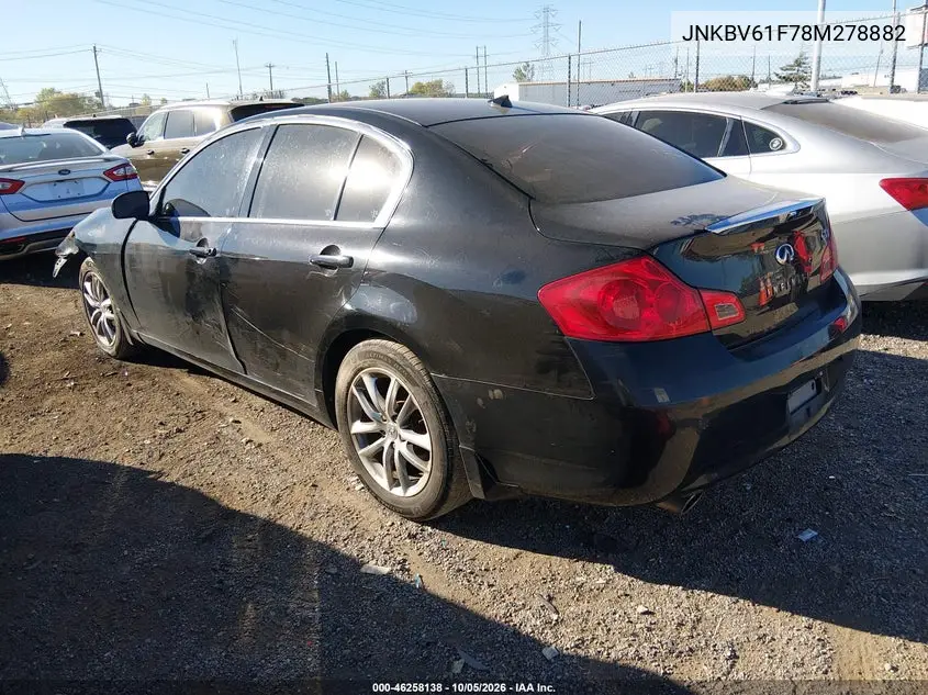 2008 INFINITI G VIN JNKBV61F78M278882 — фото 3
